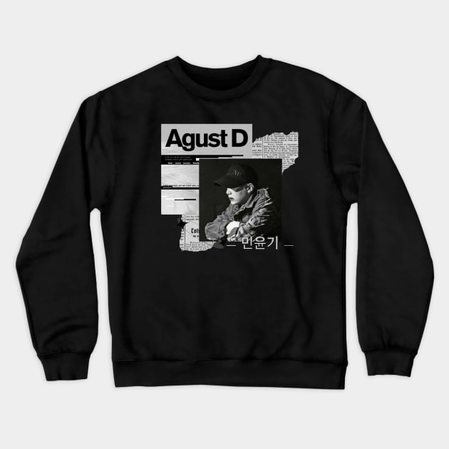 Agust d Crewneck Sweatshirt by GeprekBoy 